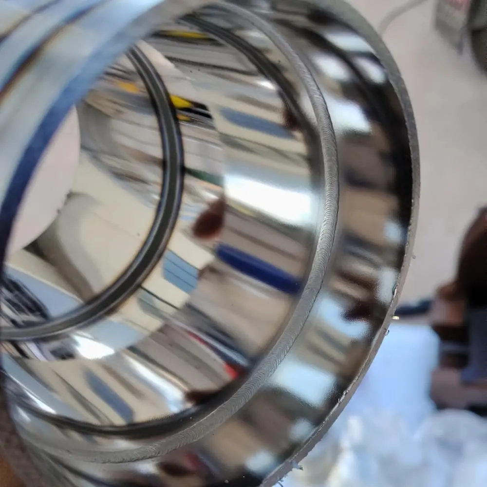 Stainless steel clean food pipeline welding